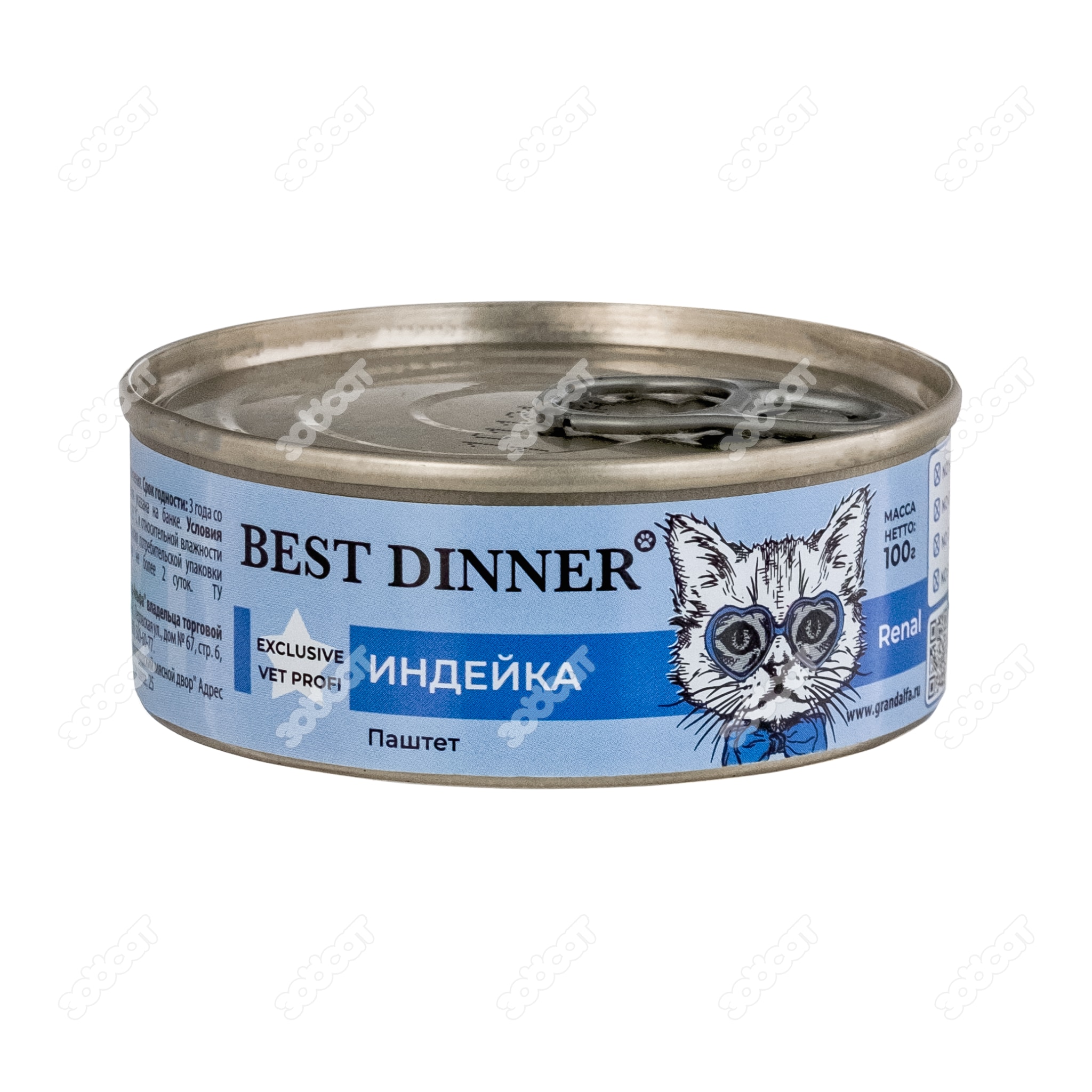 BEST DINNER Vet Profi Renal консервы паштет (ИНДЕЙКА), 100 г.